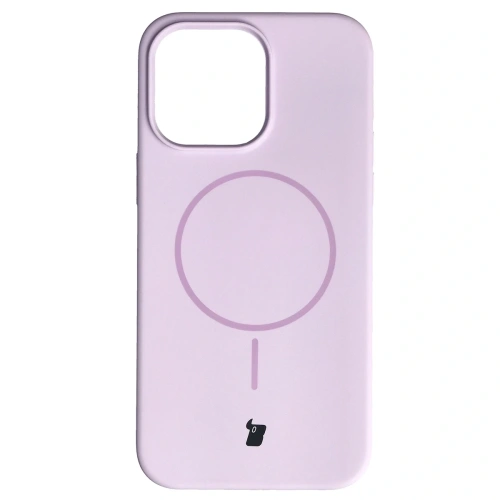 Silikonowe etui z pierścieniem magnetycznym Bizon Soft Case Magnetic do Apple iPhone 14 Pro Max jasnofioletowe
