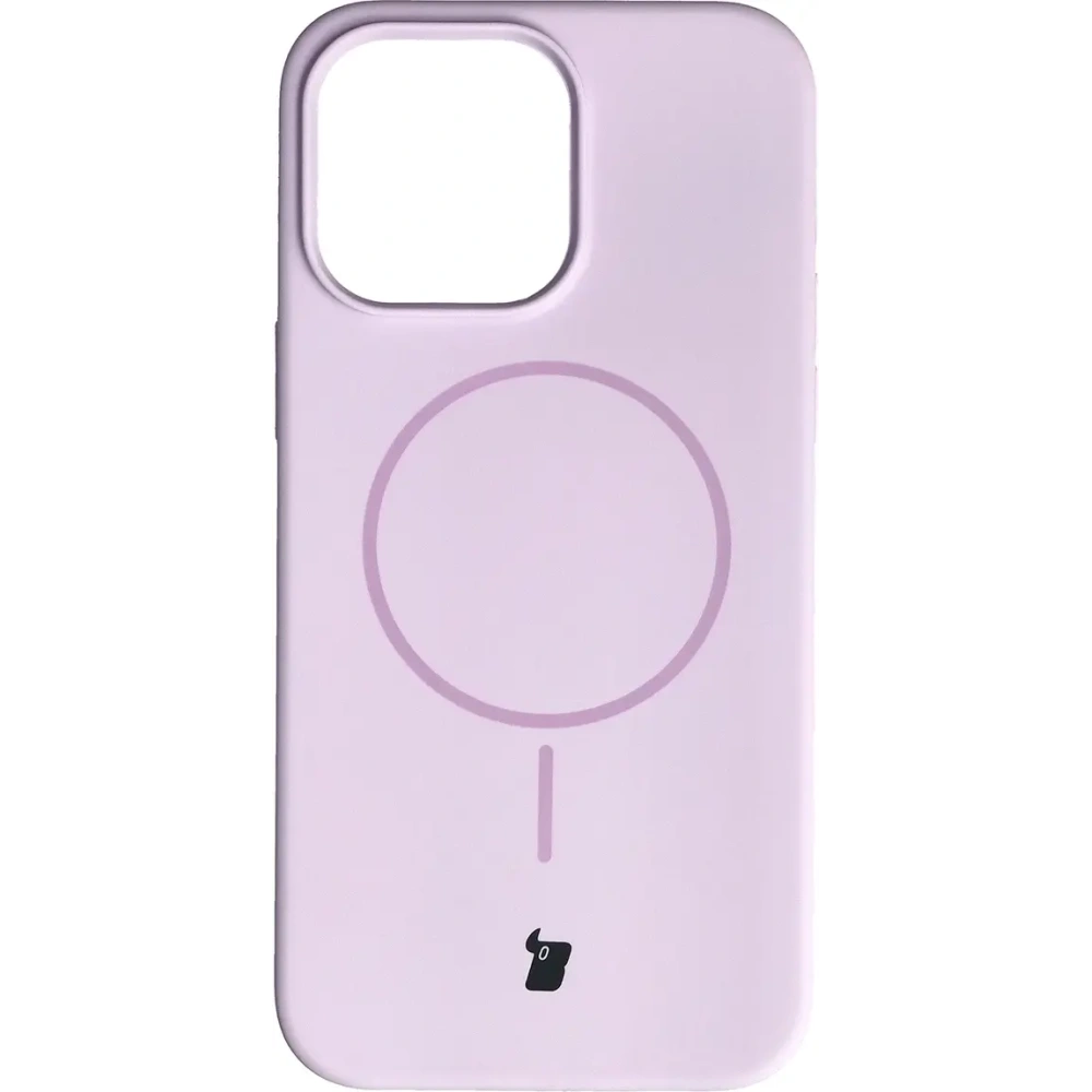 Silikonowe etui z pierścieniem magnetycznym Bizon Soft Case Magnetic do Apple iPhone 14 Pro Max jasnofioletowe