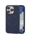 Silikonowe etui z pierścieniem magnetycznym Bizon Soft Case Magnetic do Apple iPhone 15 Pro granatowe