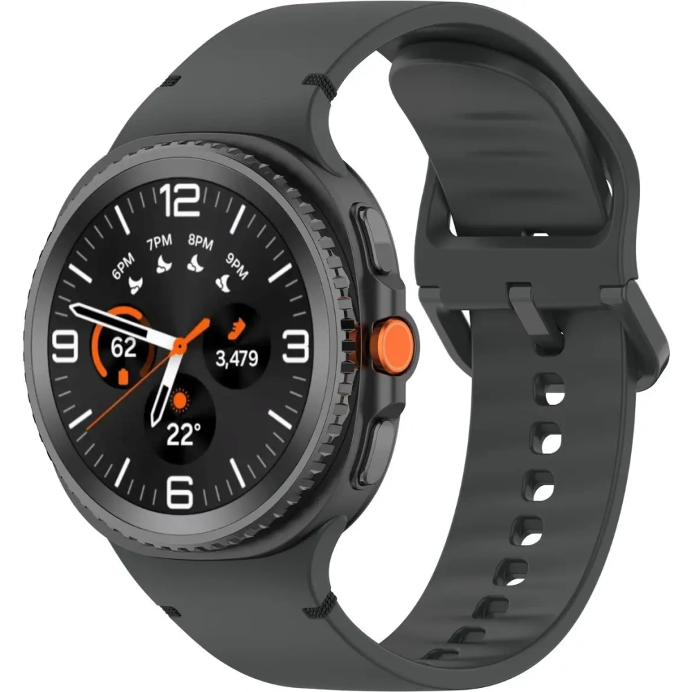 Silikonowy pasek Bizon Strap Watch Silicone G do Samsung Galaxy Watch 8 40mm / 44mm / 8 Classic 46mm szary