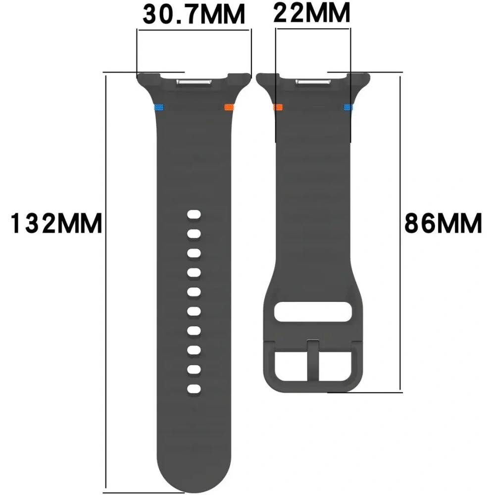 Silikonowy pasek Bizon Strap Watch Silicone G do Samsung Galaxy Watch 8 40mm / 44mm / 8 Classic 46mm szary