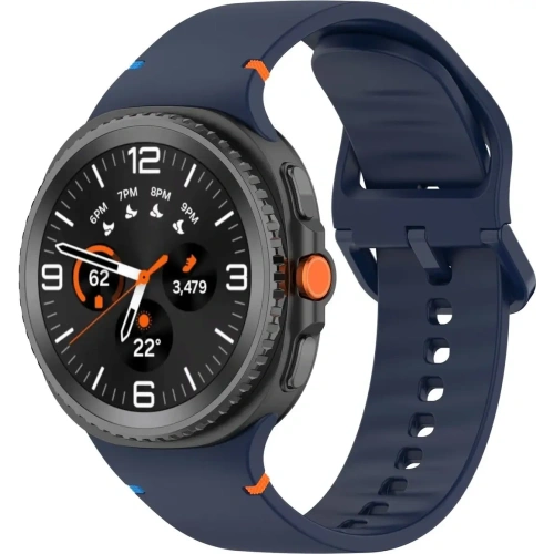 Silikonowy pasek Bizon Strap Watch Silicone G do Samsung Galaxy Watch 8 40mm / 44mm / 8 Classic 46mm granatowy