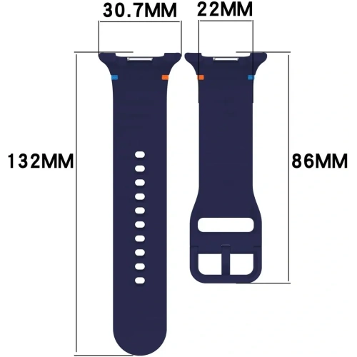 Silikonowy pasek Bizon Strap Watch Silicone G do Samsung Galaxy Watch 8 40mm / 44mm / 8 Classic 46mm granatowy