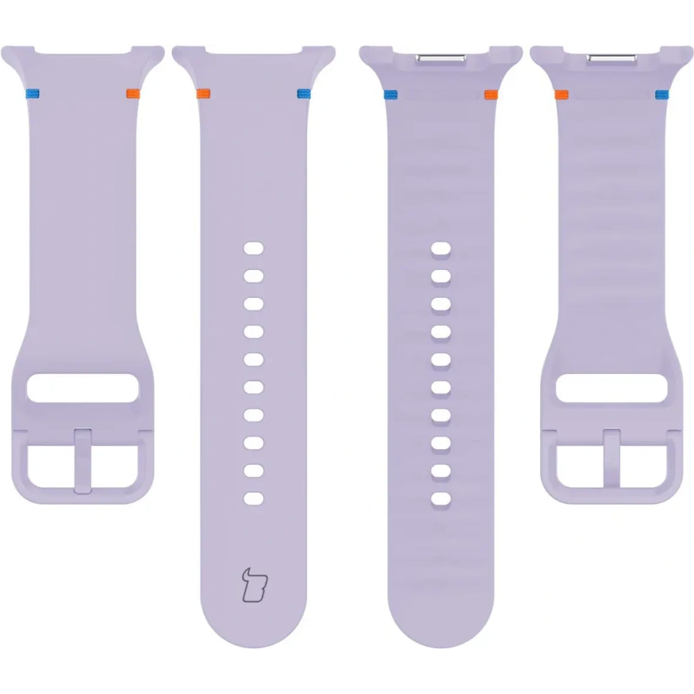 Silikonowy pasek Bizon Strap Watch Silicone G do Samsung Galaxy Watch 8 40mm / 44mm / 8 Classic 46mm jasnofioletowy