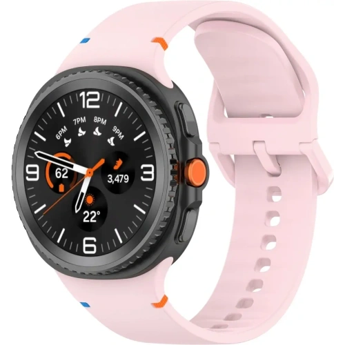 Silikonowy pasek Bizon Strap Watch Silicone G do Samsung Galaxy Watch 8 40mm / 44mm / 8 Classic 46mm różowy