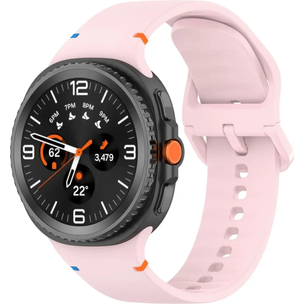 Silikonowy pasek Bizon Strap Watch Silicone G do Samsung Galaxy Watch 8 40mm / 44mm / 8 Classic 46mm różowy