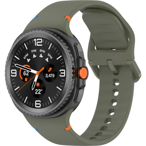 Silikonowy pasek Bizon Strap Watch Silicone G do Samsung Galaxy Watch 8 40mm / 44mm / 8 Classic 46mm ciemnozielony