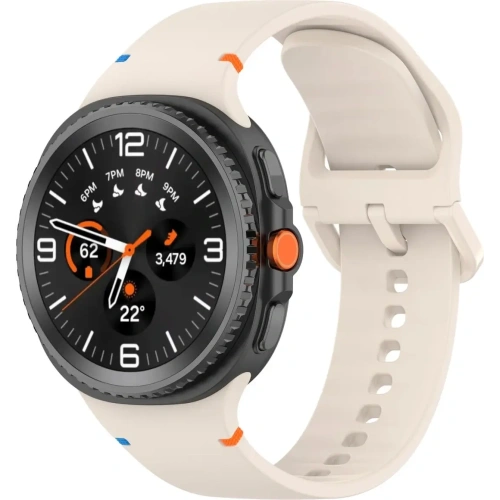 Silikonowy pasek Bizon Strap Watch Silicone G do Samsung Galaxy Watch 8 40mm / 44mm / 8 Classic 46mm beżowy