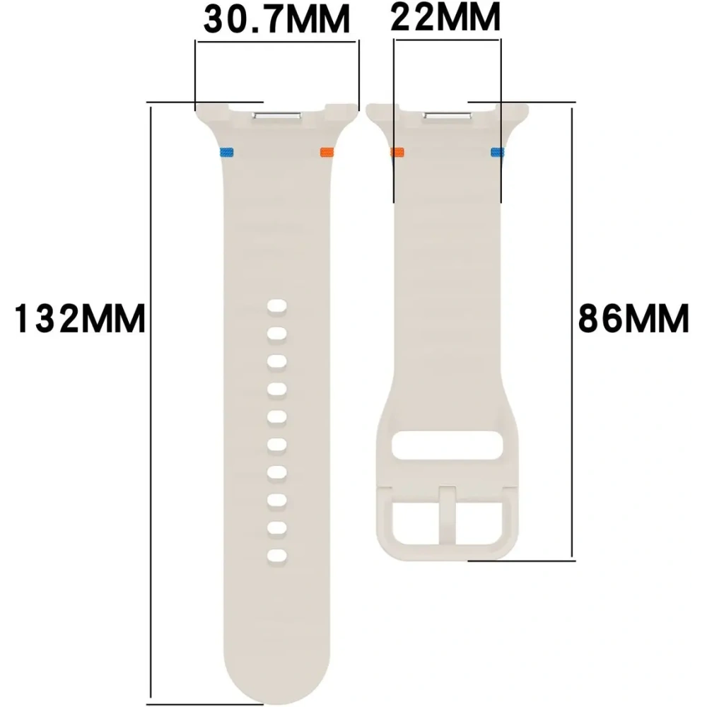 Silikonowy pasek Bizon Strap Watch Silicone G do Samsung Galaxy Watch 8 40mm / 44mm / 8 Classic 46mm beżowy