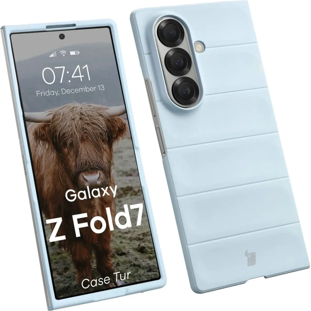 Pancerne etui Bizon Case Tur do Samsung Galaxy Z Fold7 błękitne