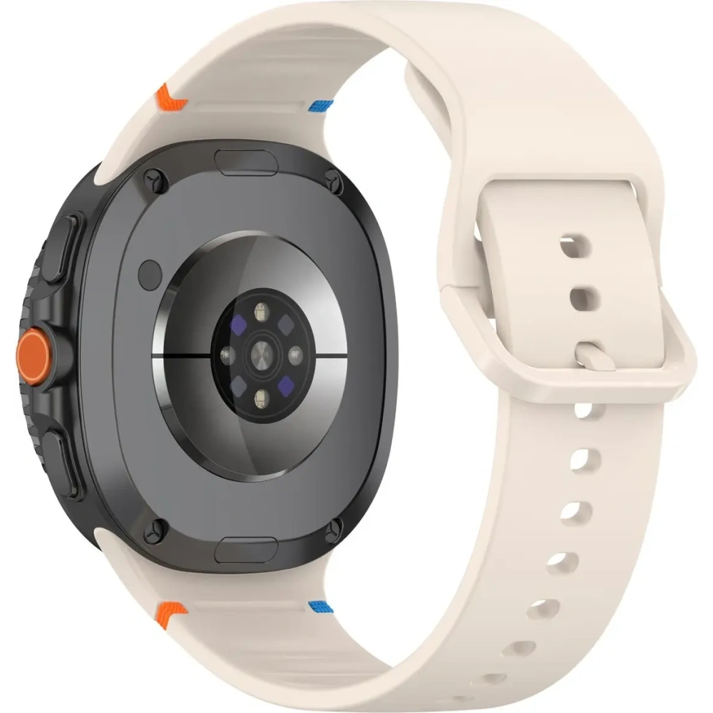 Silikonowy pasek Bizon Strap Watch Silicone G do Samsung Galaxy Watch 8 40mm / 44mm / 8 Classic 46mm beżowy