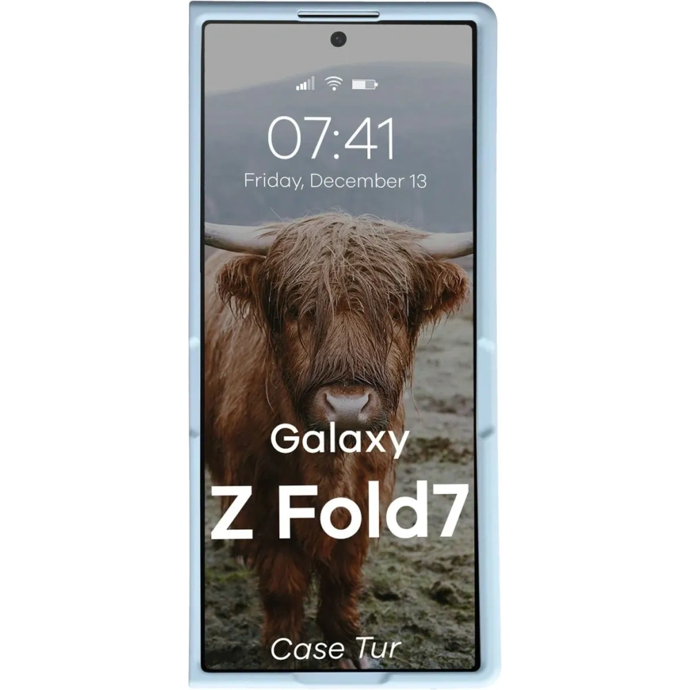 Pancerne etui Bizon Case Tur do Samsung Galaxy Z Fold7 błękitne