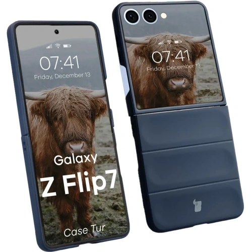 Pancerne etui Bizon Case Tur do Samsung Galaxy Z Flip7 granatowe