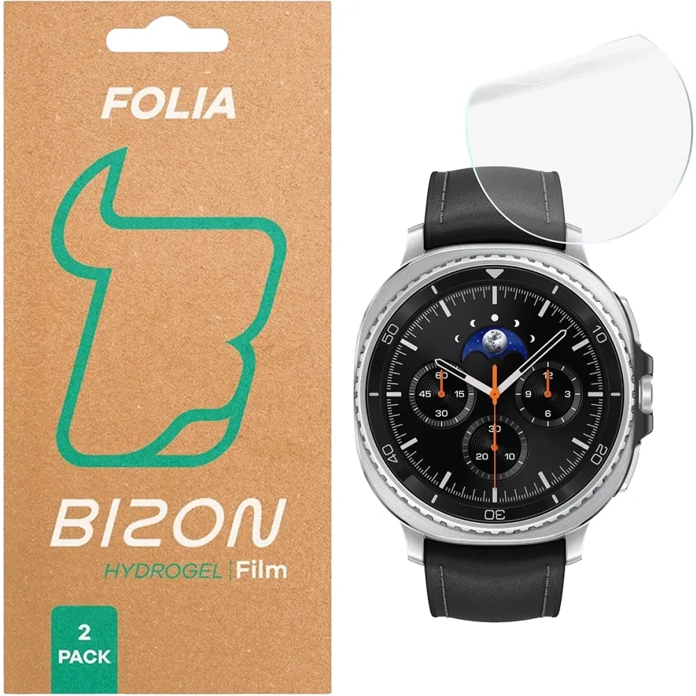 Folia hydrożelowa na ekran Bizon Glass Watch Hydrogel do Samsung Galaxy Watch 8 Classic 46mm [2 PACK]