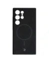 Silikonowe etui z pierścieniem magnetycznym Bizon Soft Case Magnetic do Samsung Galaxy S24 Ultra czarne