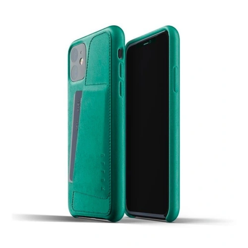 Kup Etui Mujjo Full Leather Wallet Case Apple iPhone 11 (zelené) - MUJ015GRN - {ean13} - Sklep Home Screen