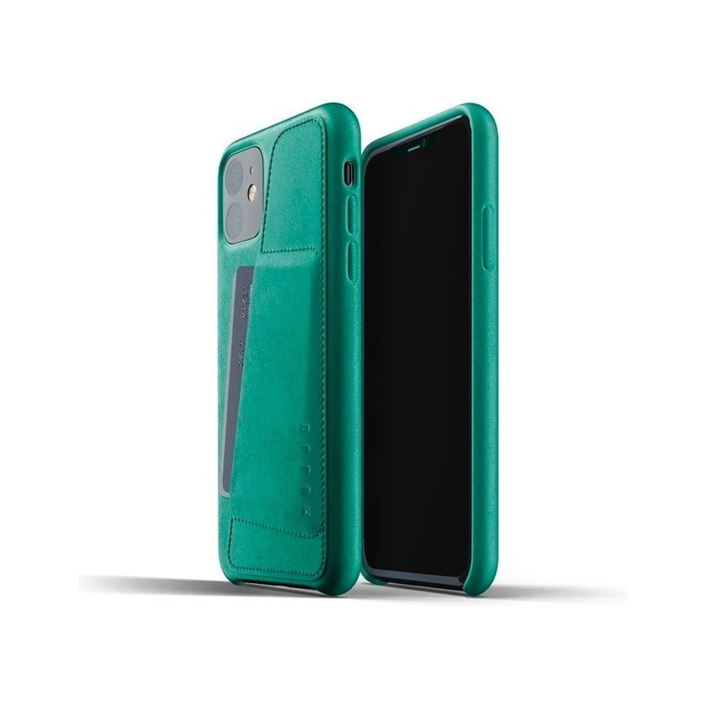 Etui Mujjo Full Leather Wallet Case Apple iPhone 11 (zielone)
