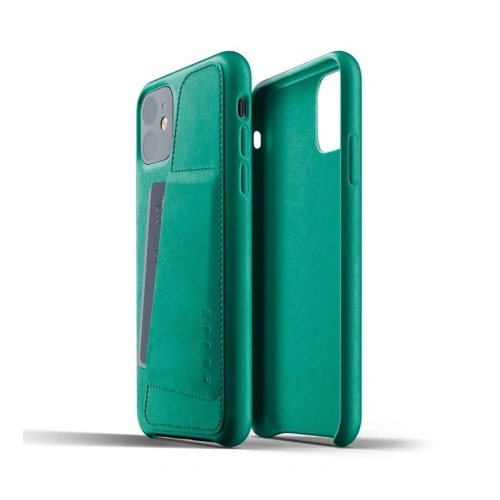 Kup Etui Mujjo Full Leather Wallet Case Apple iPhone 11 (zielone) - MUJ015GRN - {ean13} - Sklep Home Screen