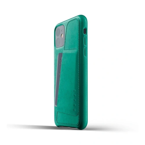 Kup Etui Mujjo Full Leather Wallet Case Apple iPhone 11 (zielone) - MUJ015GRN - {ean13} - Sklep Home Screen