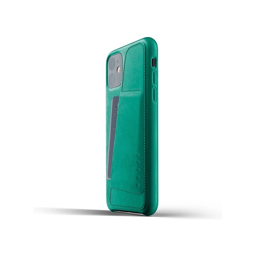 Etui Mujjo Full Leather Wallet Case Apple iPhone 11 (zielone)