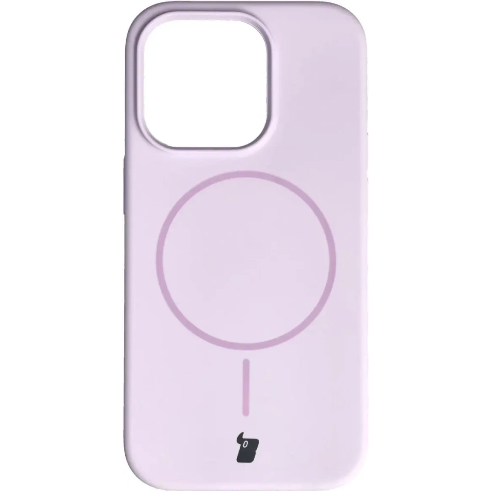 Silikonowe etui z pierścieniem magnetycznym Bizon Soft Case Magnetic do Apple iPhone 14 Pro jasnofioletowe
