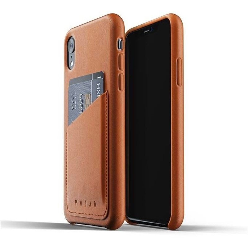 Buy Mujjo Full Leather Wallet Apple iPhone XR (brown) - 8718546171857 - MUJ016BR - Homescreen.pl