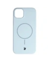 Silikonowe etui z pierścieniem magnetycznym Bizon Soft Case Magnetic do Apple iPhone 15 Plus błękitne