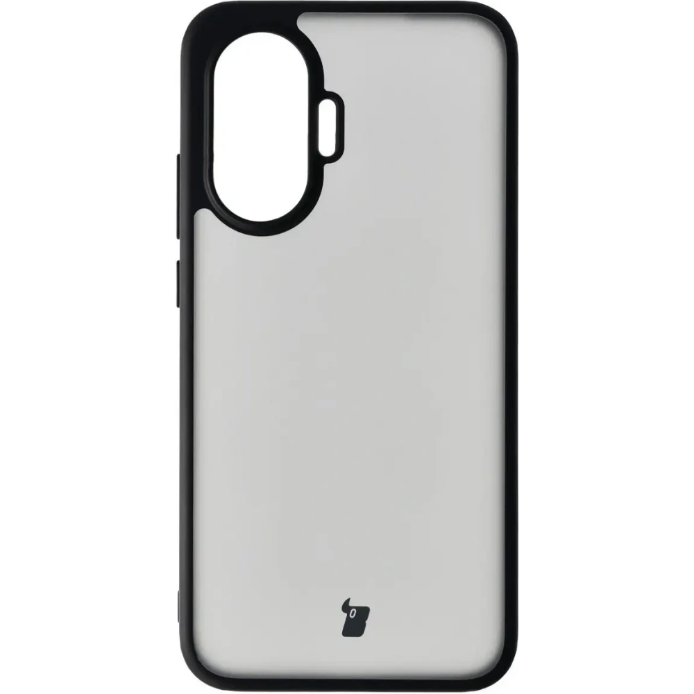 Etui Bizon Case Angelo do Xiaomi POCO F7 przydymione z czarną ramką