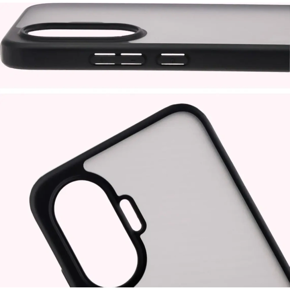 Etui Bizon Case Angelo do Xiaomi POCO F7 przydymione z czarną ramką