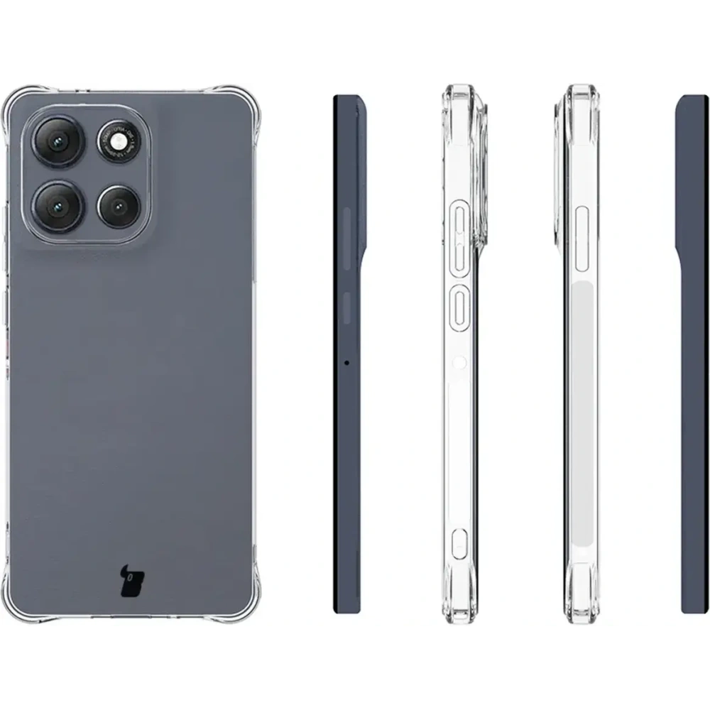Elastyczne etui + 2x folia na ekran Bizon Case Clear Pack do Motorola Moto G86 Power 5G
