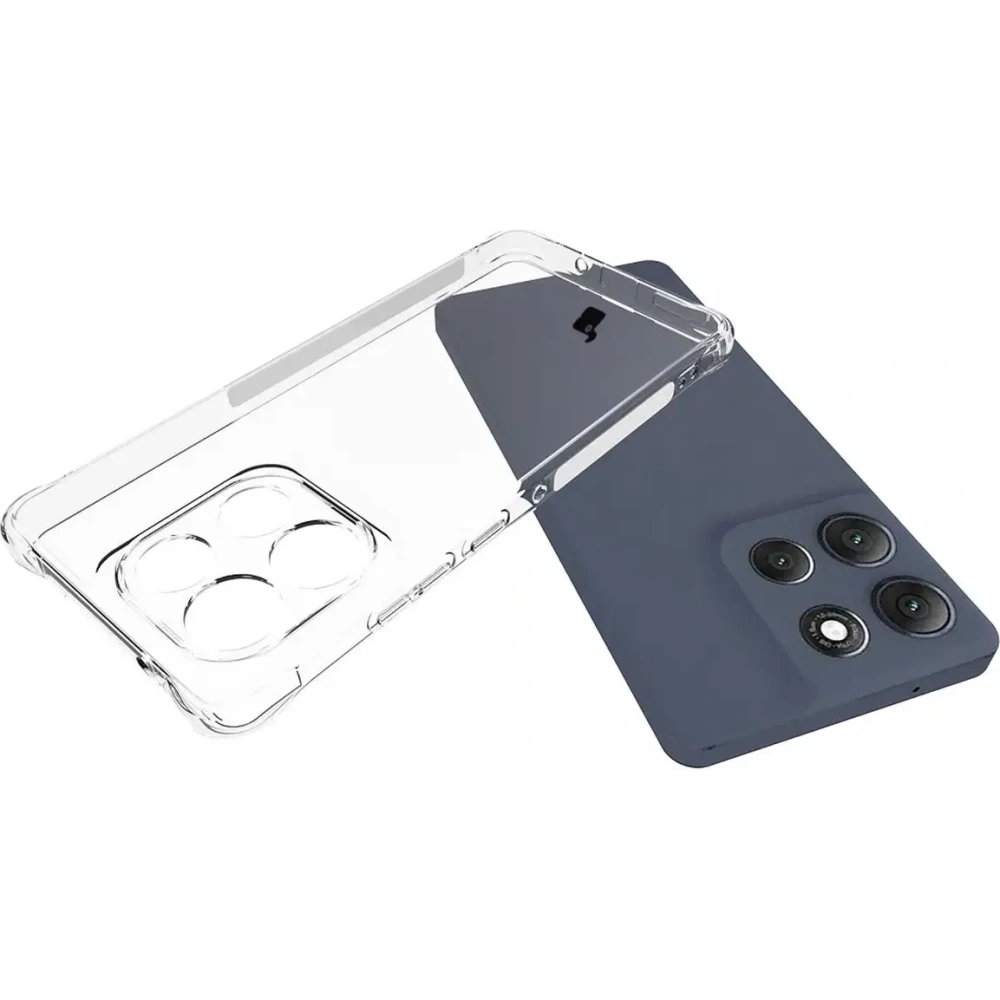 Elastyczne etui + 2x folia na ekran Bizon Case Clear Pack do Motorola Moto G86 Power 5G