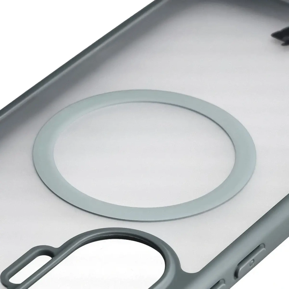 Etui z pierścieniem magnetycznym Bizon Case MatteO do Xiaomi POCO F7 przydymione-szare