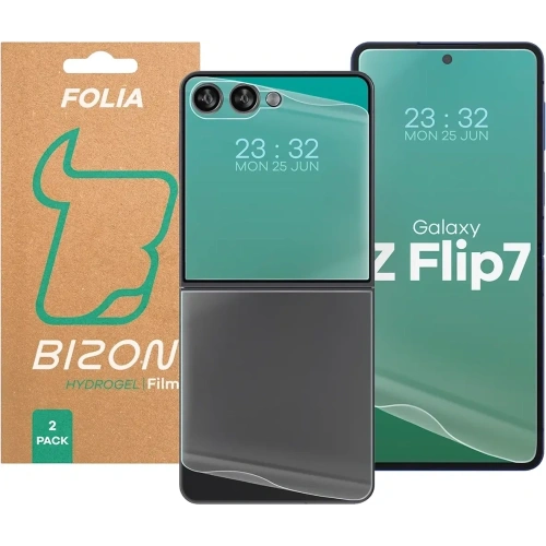 Folia hydrożelowa na tył i przód Bizon Glass Hydrogel Set do Samsung Galaxy Z Flip7