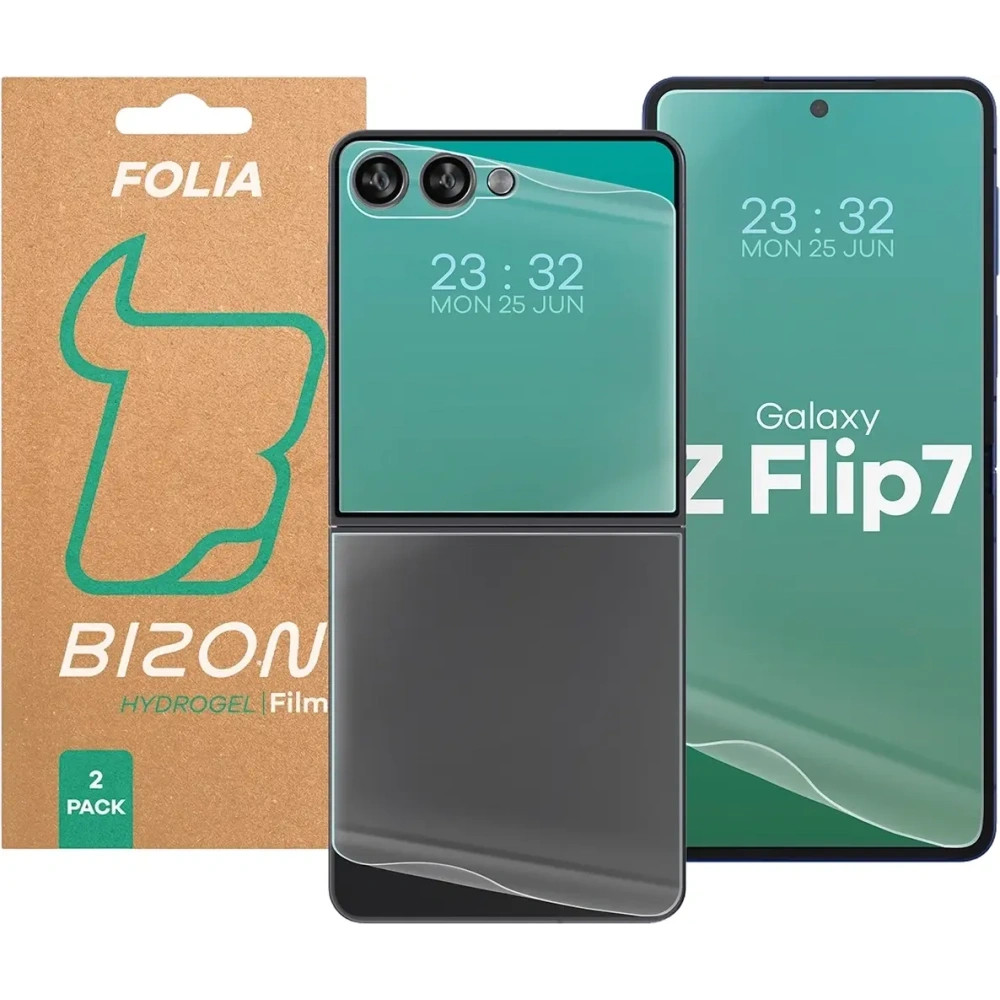 Folia hydrożelowa na tył i przód Bizon Glass Hydrogel Set do Samsung Galaxy Z Flip7