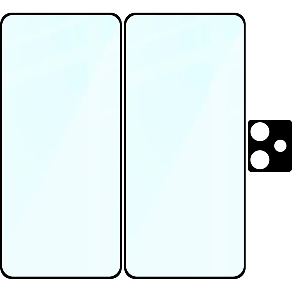 2x szkło na ekran + 1x szkło na aparat Bizon Edge 2 Pack do Realme GT 7 / 7T