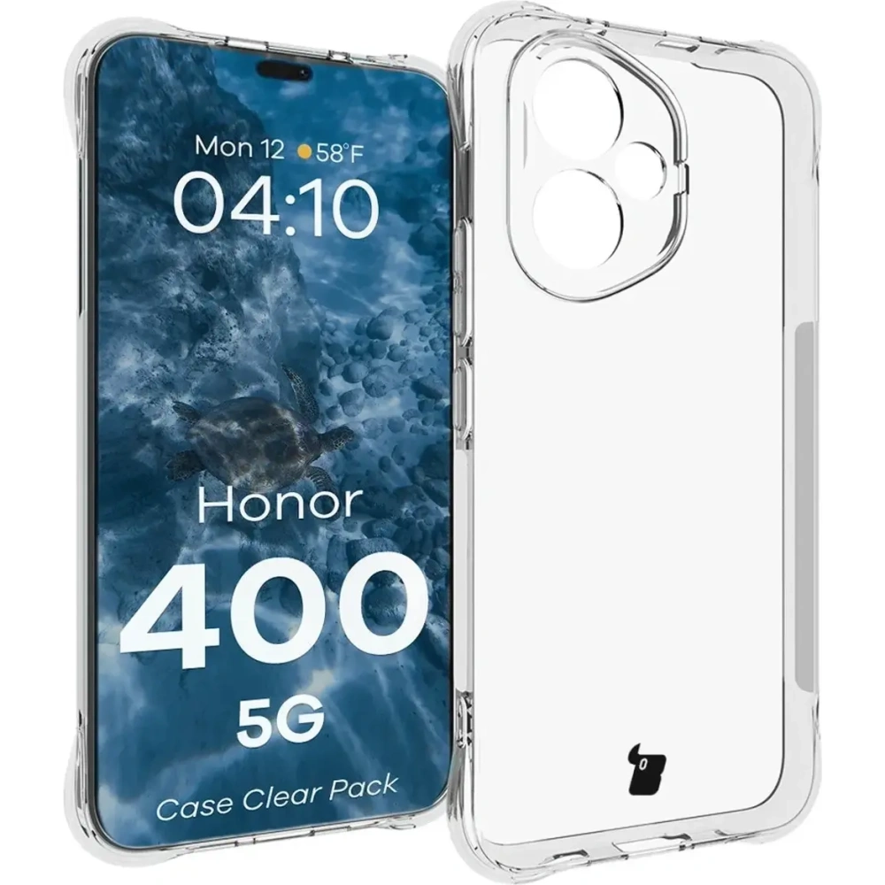 Elastyczne etui + 2x folia na ekran Bizon Case Clear Pack do Honor 400
