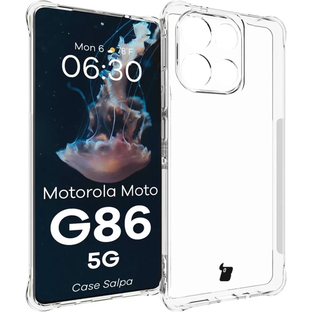 Elastyczne etui Bizon Case Salpa do Motorola Moto G86 5G przezroczyste