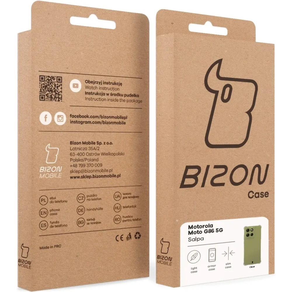 Elastyczne etui Bizon Case Salpa do Motorola Moto G86 5G przezroczyste