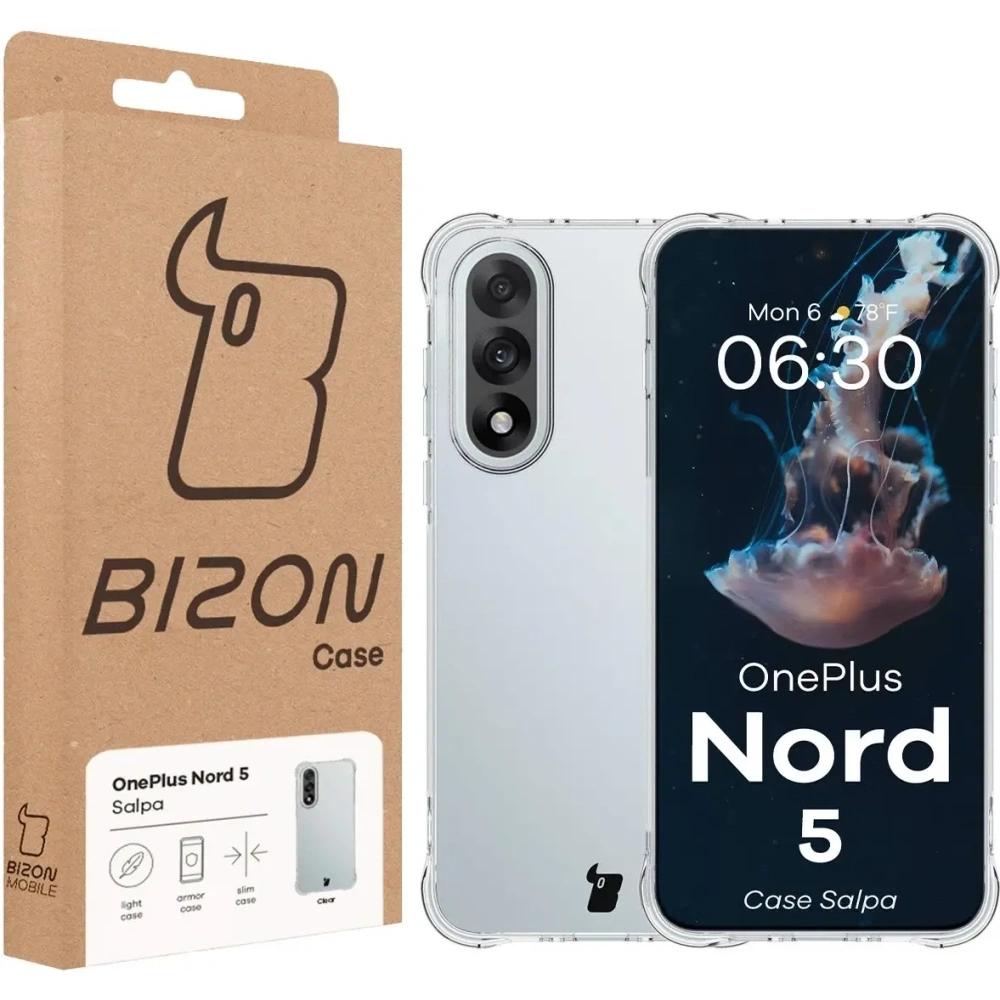 Elastyczne etui Bizon Case Salpa do OnePlus Nord 5 przezroczyste