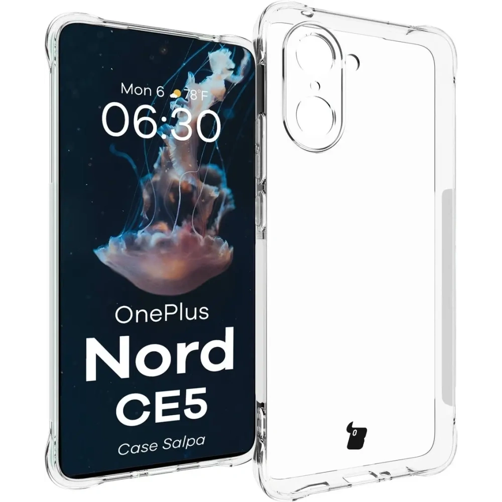 Elastyczne etui Bizon Case Salpa do OnePlus Nord CE5 5G przezroczyste