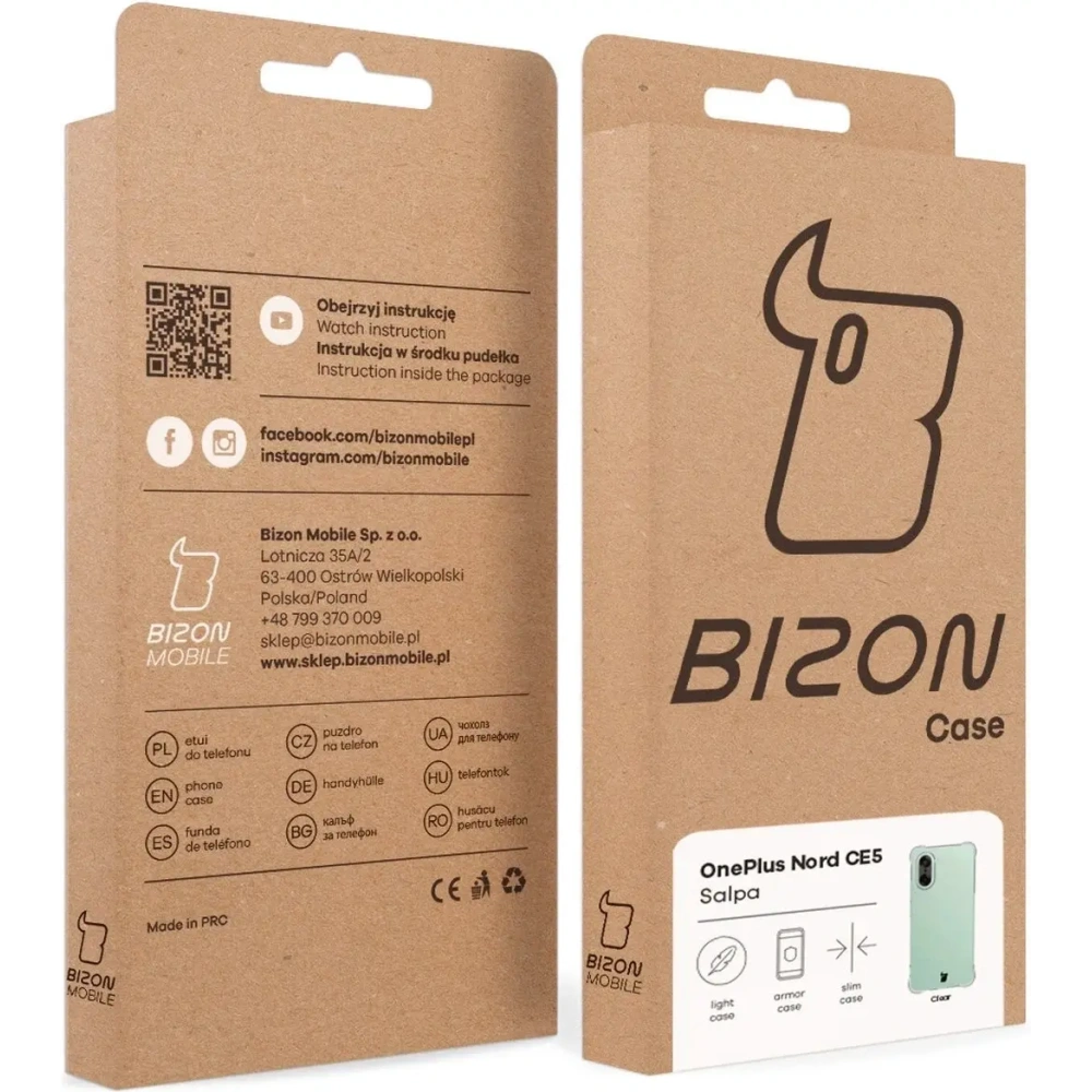 Elastyczne etui Bizon Case Salpa do OnePlus Nord CE5 5G przezroczyste