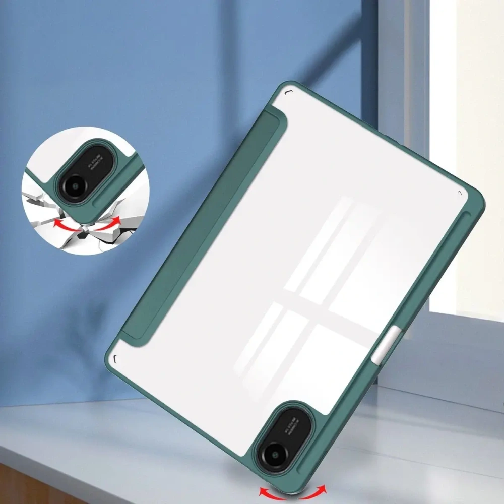 Etui z klapką Bizon Case Tab Clear Matt do Xiaomi Redmi Pad 2 ciemnozielone