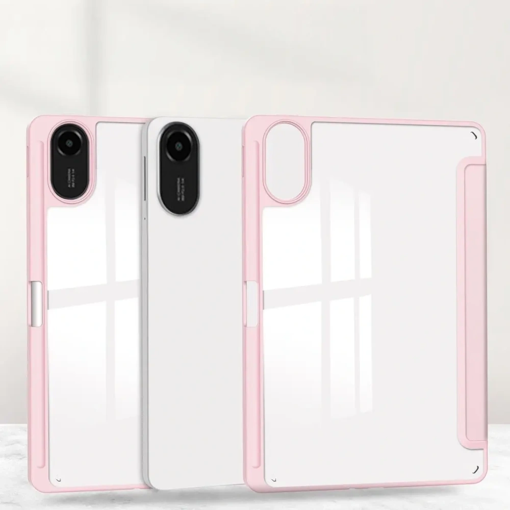 Etui z klapką Bizon Case Tab Clear Matt do Xiaomi Redmi Pad 2 różowe
