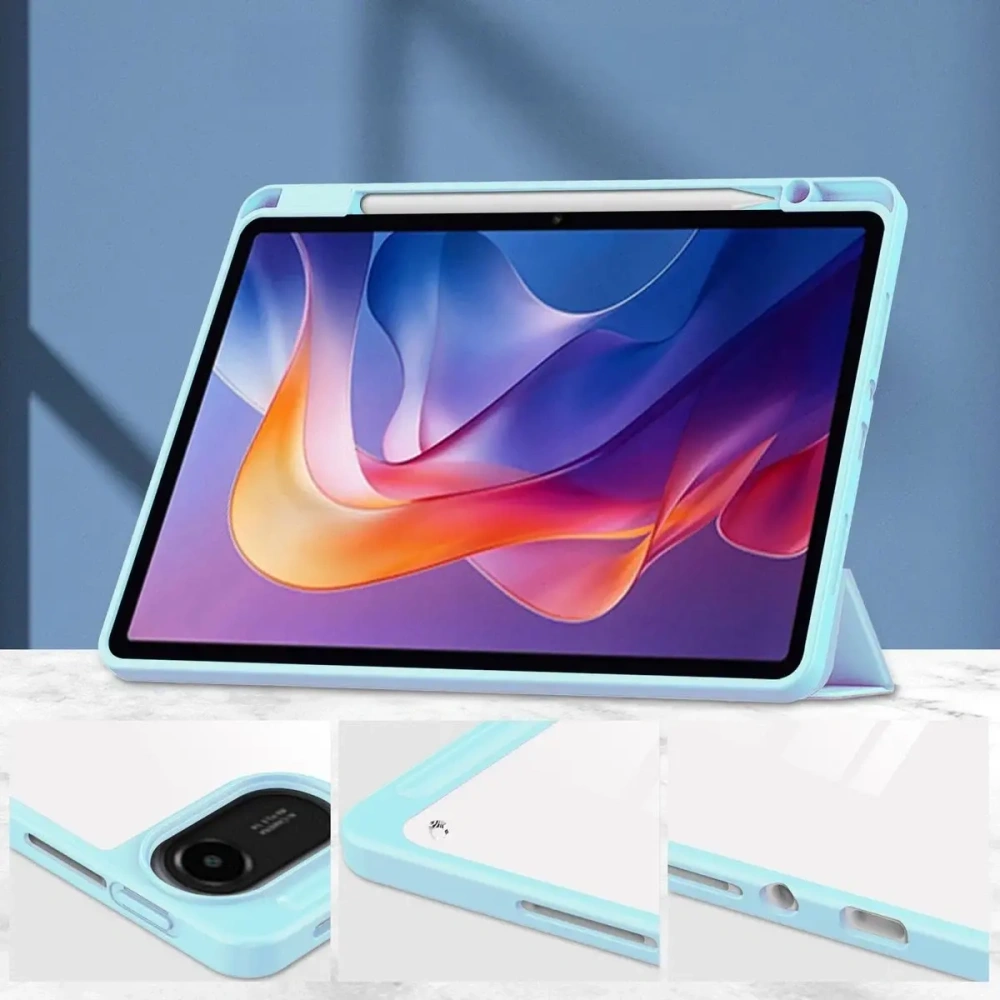 Etui z klapką Bizon Case Tab Clear Matt do Xiaomi Redmi Pad 2 błękitne