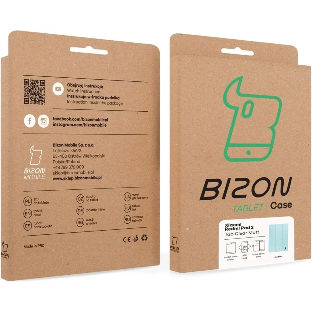 Etui z klapką Bizon Case Tab Clear Matt do Xiaomi Redmi Pad 2 błękitne