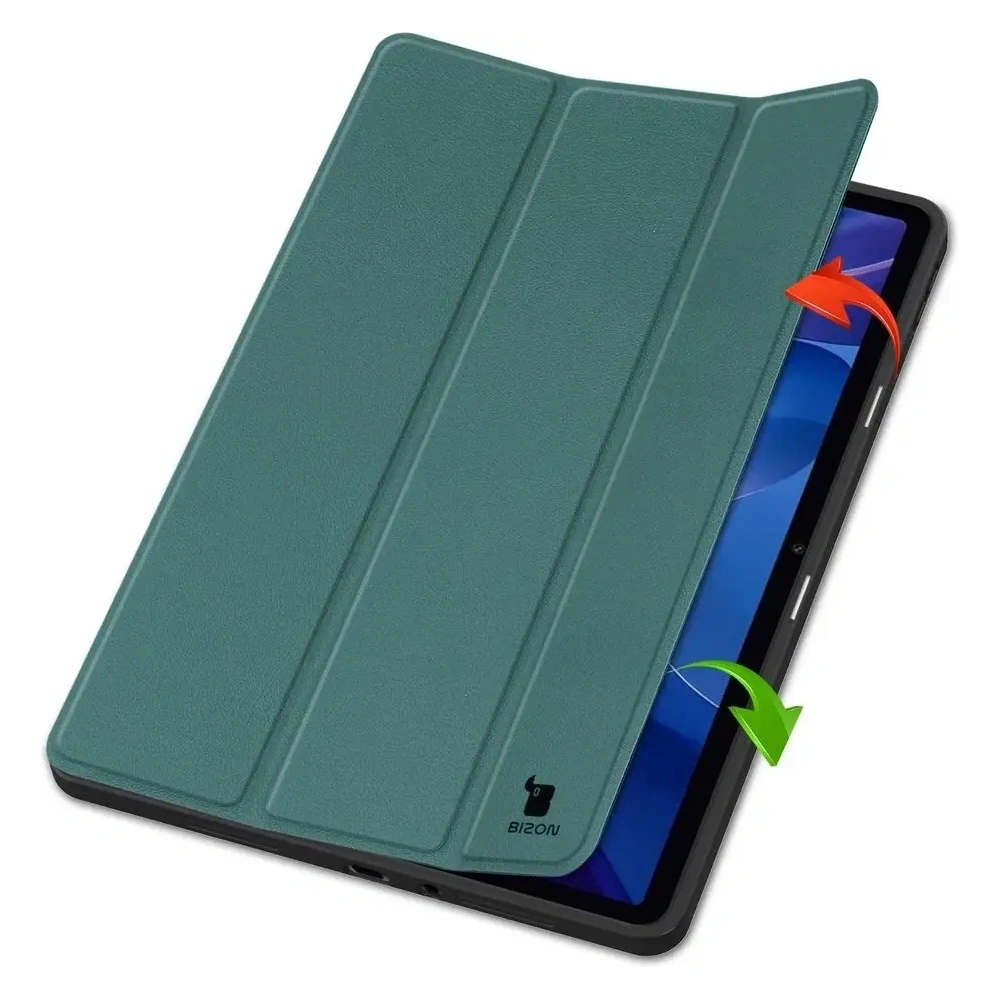 Etui z klapką Bizon Case Tab Lizard do Xiaomi Redmi Pad 2 ciemnozielone
