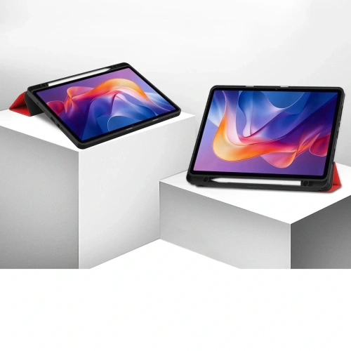 Etui z klapką Bizon Case Tab Lizard do Xiaomi Redmi Pad 2 czerwone
