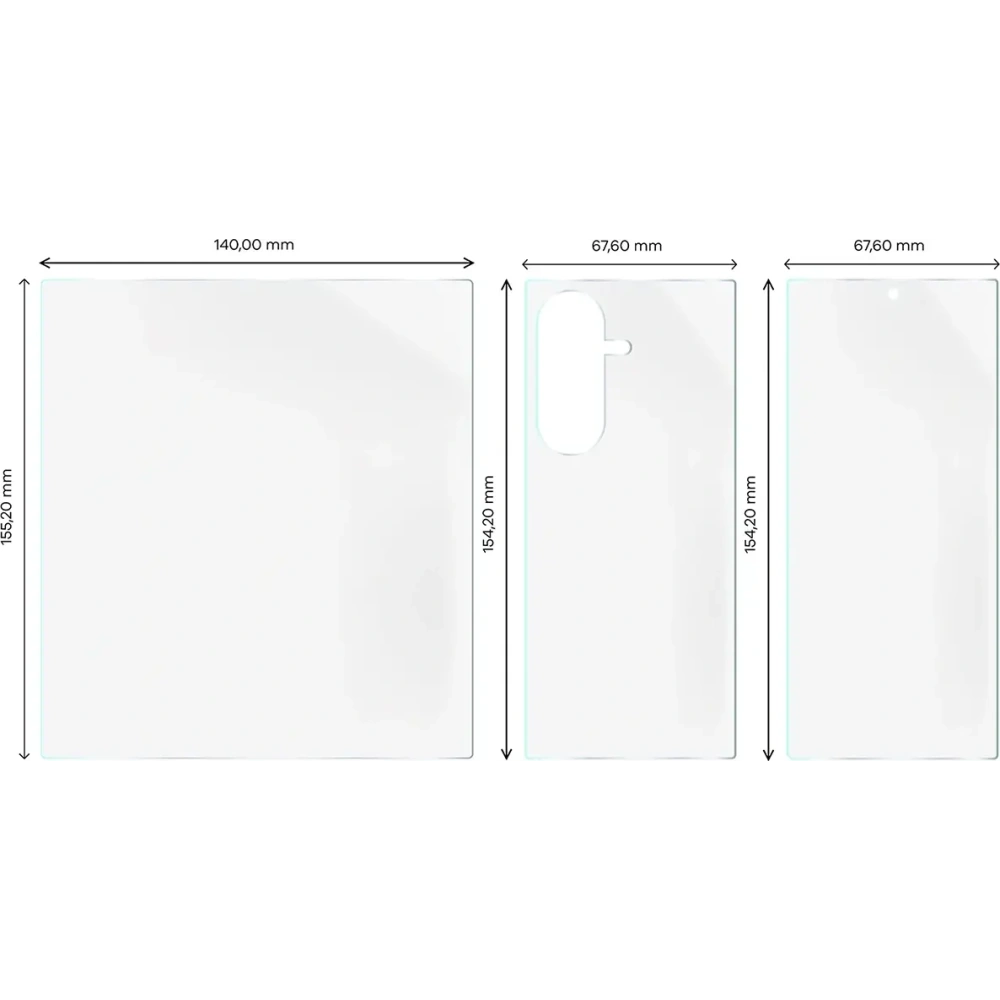 Folia hydrożelowa na tył, przód i środek Bizon Glass Hydrogel Set do Samsung Galaxy Z Fold7