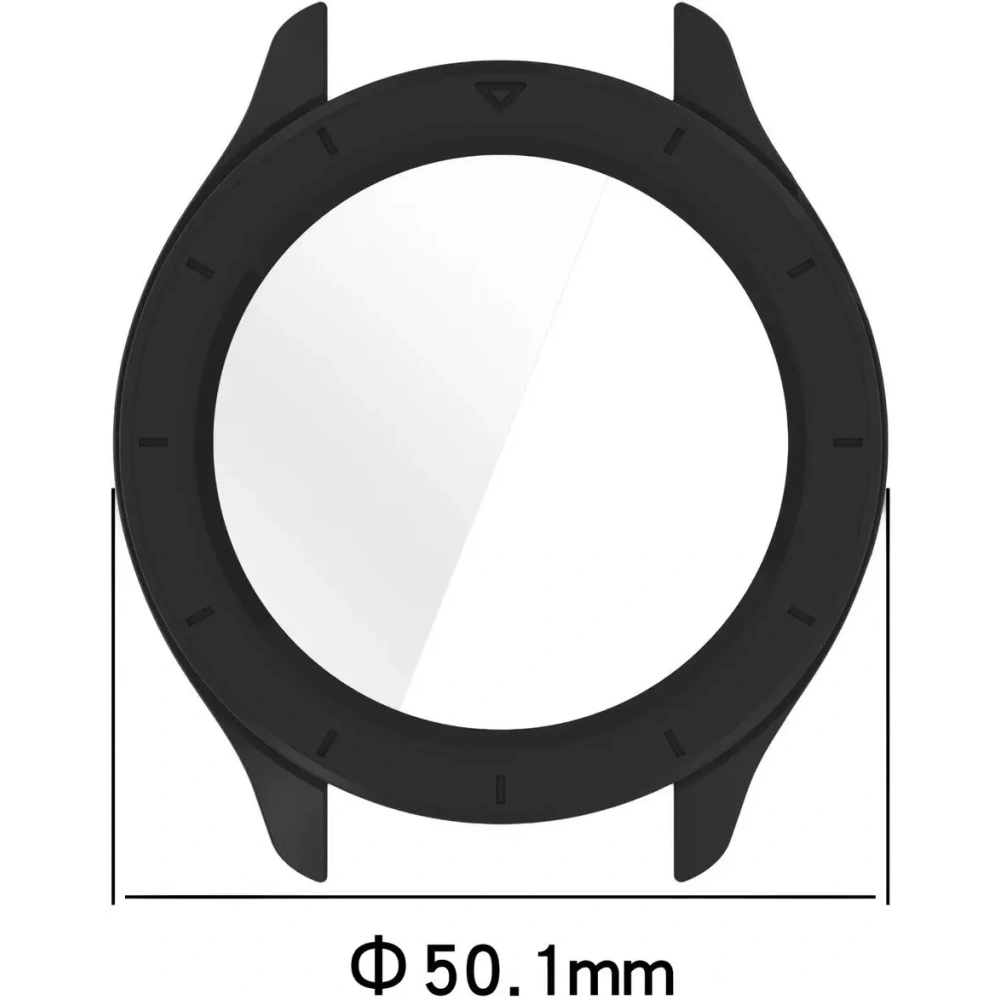 Etui ze szkłem do zegarka Bizon Case+Glass Watch do Xiaomi Watch S4 czarne