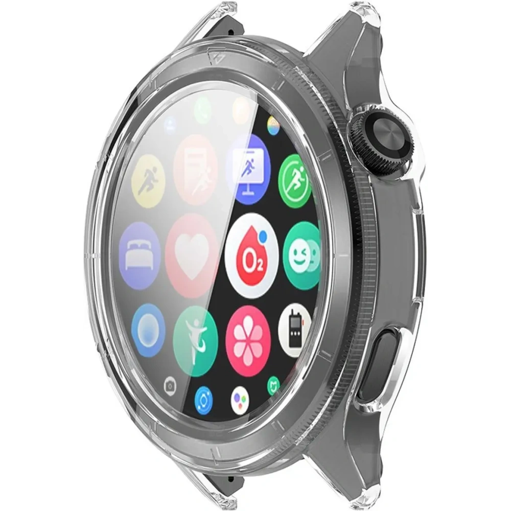 Etui ze szkłem do zegarka Bizon Case+Glass Watch do Xiaomi Watch S4 przezroczyste